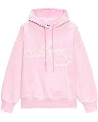 MSGM - Logo-Embroidered Hoodie - Lyst