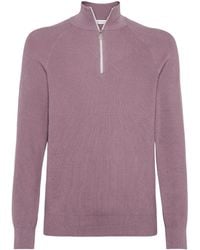 Brunello Cucinelli - High Neck Knitted Jumper - Lyst
