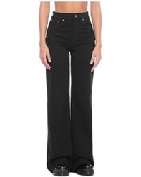 Dondup - Logo Patch Wide-Leg Jeans - Lyst