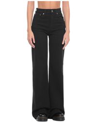 Dondup - Logo Patch Wide-Leg Jeans - Lyst