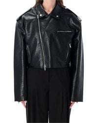 Frankie Shop - Faux-Leather Casual Biker Jacket - Lyst
