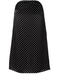 Jean Paul Gaultier - Cutout Polka-Dot Silk Midi Skirt - Lyst