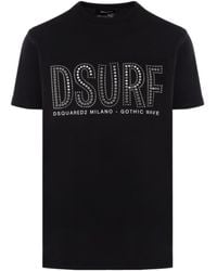 DSquared² - Logo Embellished Crewneck T-Shirt - Lyst