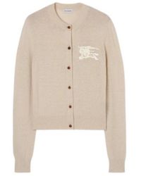 Burberry - Wool-Cotton Crochet Ekd Cardigan - Lyst