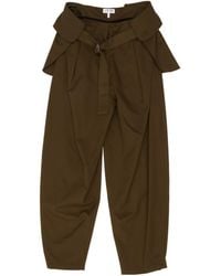 Loewe - Belted Wide Leg Trousers - Lyst