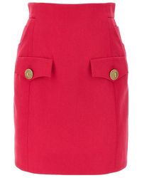 Balmain - Zip-Up Mini Skirt - Lyst