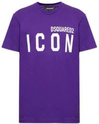 DSquared² - Icon Printed Crewneck T-Shirt - Lyst