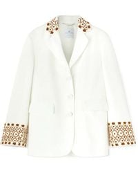 Ermanno Scervino - Single Breasted Embroidered Jacket - Lyst