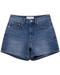 DUNST - Faded Denim Shorts - Lyst