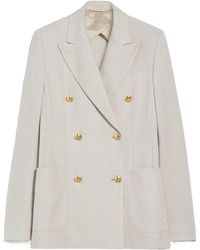Max Mara - Double-Breasted Long-Sleeved Jacket - Lyst