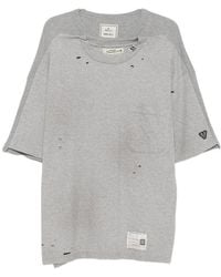 Maison Mihara Yasuhiro - Distressed-Effect Layered-Detail T-Shirt - Lyst