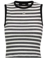 Amiri - Ma Striped Sleeveless Top - Lyst