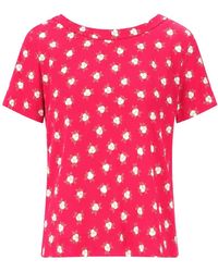 Laura Urbinati - Camellia-Print Short-Sleeve T-Shirt - Lyst