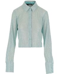 ROTATE BIRGER CHRISTENSEN - Sequin-Trimmed Button-Down Shirt - Lyst