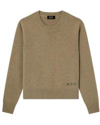 A.P.C. - Logo-Embroidered Wool Sweater - Lyst