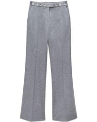 MSGM - Eyelet-Detail Tailored Trousers - Lyst