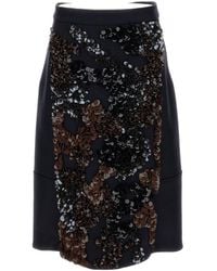Plan C - Sequin-Embellished Midi Skirt - Lyst
