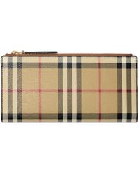 Burberry - Large Check Bifold Wallet - Lyst
