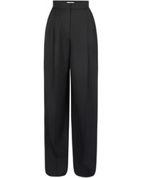 Nina Ricci - Pleated-Motif Wool Gabardine Trousers - Lyst