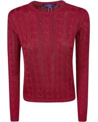 Ralph Lauren - Cable-Knit Crewneck Jumper - Lyst