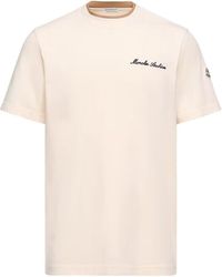 Moncler - Logo Embroidered Crewneck T-Shirt - Lyst