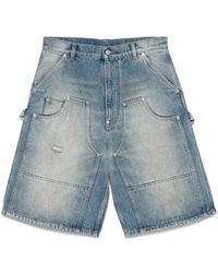 Moschino - Faded Denim Shorts - Lyst