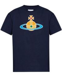 Vivienne Westwood - Logo Print Crewneck T-Shirt - Lyst