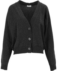 Peserico - V-Neck Button-Up Cardigan - Lyst