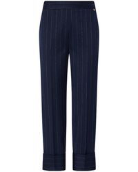 Liu Jo - Pinstriped Cuffed Pants - Lyst