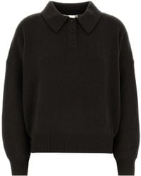 Lisa Yang - Etta Button-Fastening Polo-Collar Sweater - Lyst
