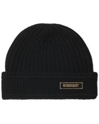 Burberry - Logo Wool Beanie - Lyst