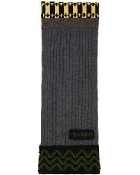Marni - Geometric-Pattern Ribbed Scarf - Lyst