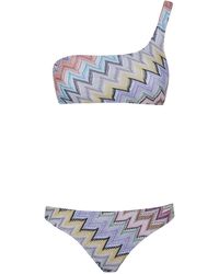 Missoni - One-Shoulder Zigzag Bikini Set - Lyst