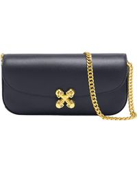 McQueen - Small Skull Flower Embellished Shoulder Bag - Lyst