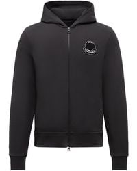 Moncler - Logo Patch Zipped Hoodie - Lyst