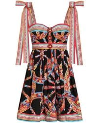 Dolce & Gabbana - Carretto-Printed Poplin Dress - Lyst
