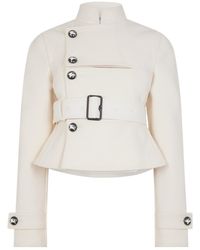 Burberry - Stretch Cotton Blend Tailored Jacket - Lyst