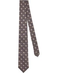 Brunello Cucinelli - Geometric-Pattern Print Silk Tie - Lyst