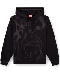 DIESEL - Boxt-Hood-V2 Logo Printed Drawstring Hoodie - Lyst