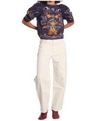 FARM Rio - Golden Nature Ties Long Sleeve Blouse - Lyst