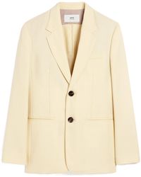 Ami Paris - Single-Breasted Long-Sleeved Blazer - Lyst