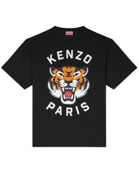 KENZO - Lucky Tiger Embroidered T-Shirt - Lyst