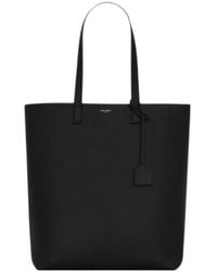 Saint Laurent - Bold Logo Detailed Tote Bag - Lyst