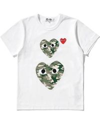 COMME DES GARÇONS PLAY - Heart Eyes T-Shirt - Lyst
