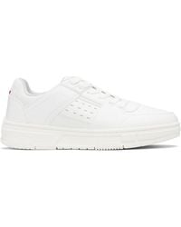 BOSS - Hugo Yarrow Perforated Low-Top Sneakers - Lyst