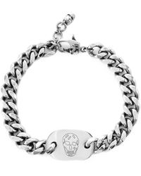 McQueen - Skull Chain-Linked Bracelet - Lyst