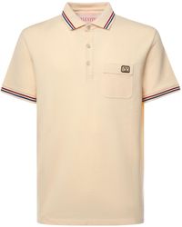Valentino - Logo Embroidered Button Detailed Polo Shirt - Lyst
