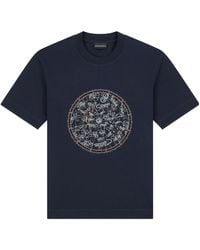 Emporio Armani - Graphic-Print Cotton T-Shirt - Lyst