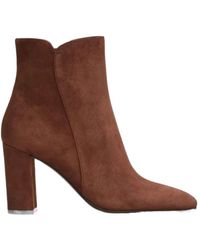 Gianvito Rossi - Suede Block-Heel Ankle Boots - Lyst