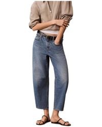 Calvin Klein - Cropped Barrel Jeans - Lyst